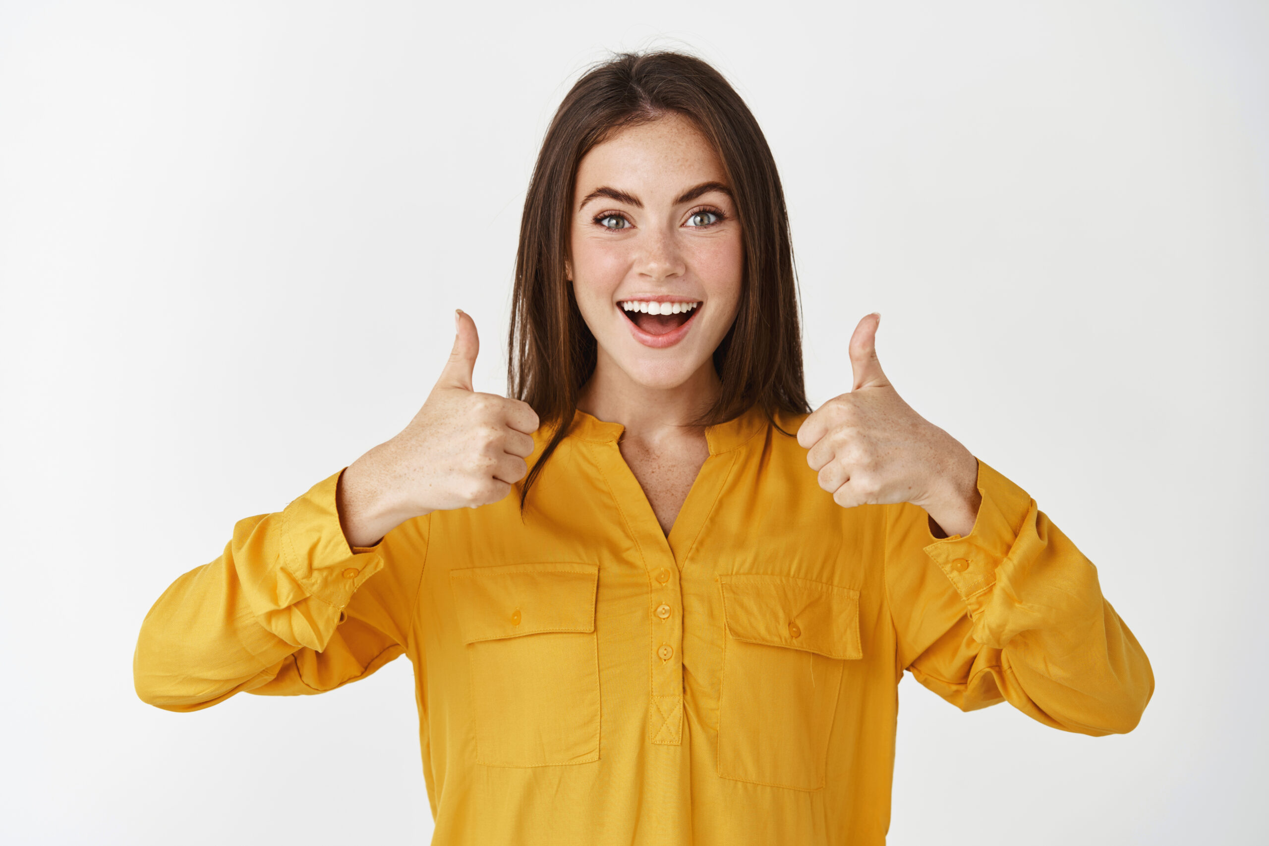 Impressed young woman
